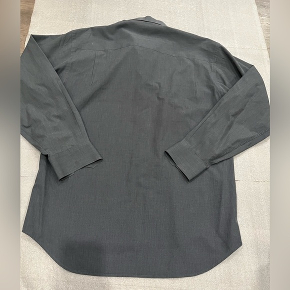 [15.5]Christian Dior Men's Dark Gray Cotton Blend Button Up Dress Shirt - Picture 6 of 6